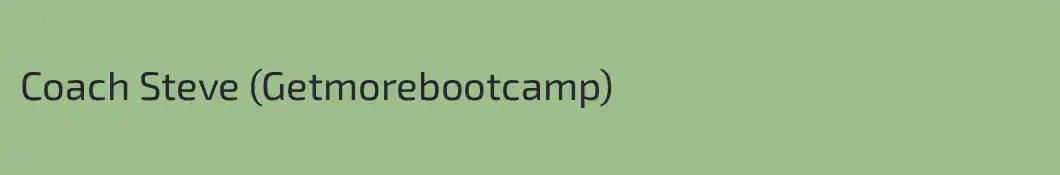 Coach Steve (Getmorebootcamp)